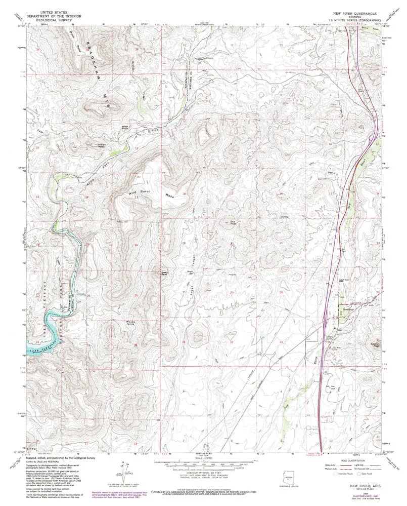 New River, Arizona 1981 (7.5'×7.5' Topographic Quadrangle) 1