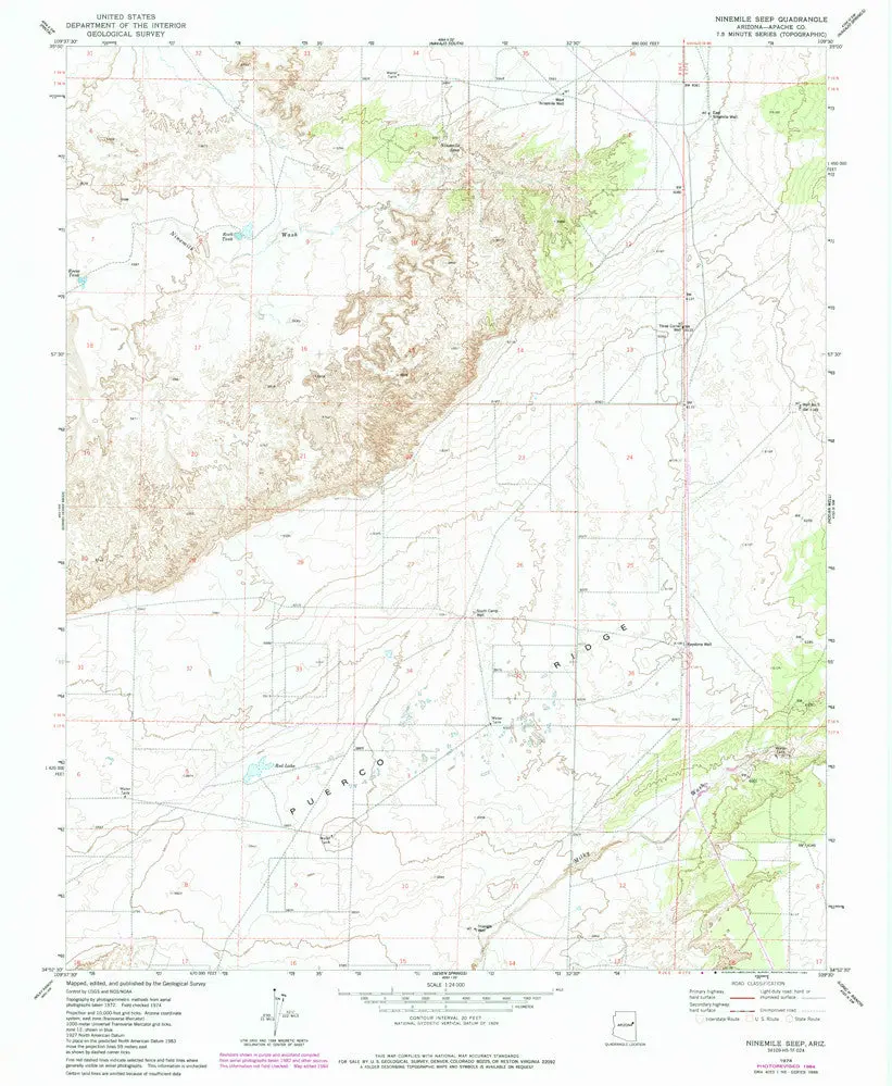 Ninemile Seep, Arizona [Map] United Stated Geological Survey 1