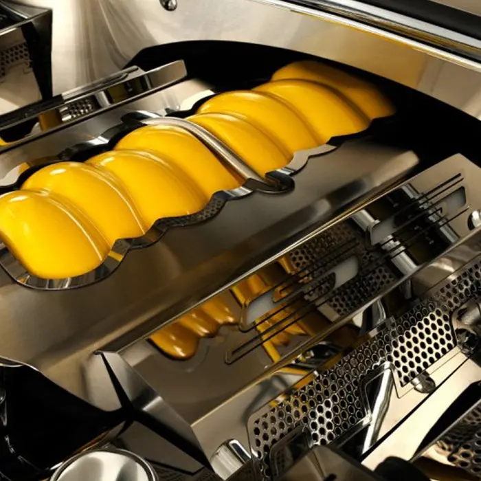 2010-2013 Camaro - Polished & Perforated Stainless Steel "Ss Logo" - Fuel Rail Covers - Non Illuminated 1