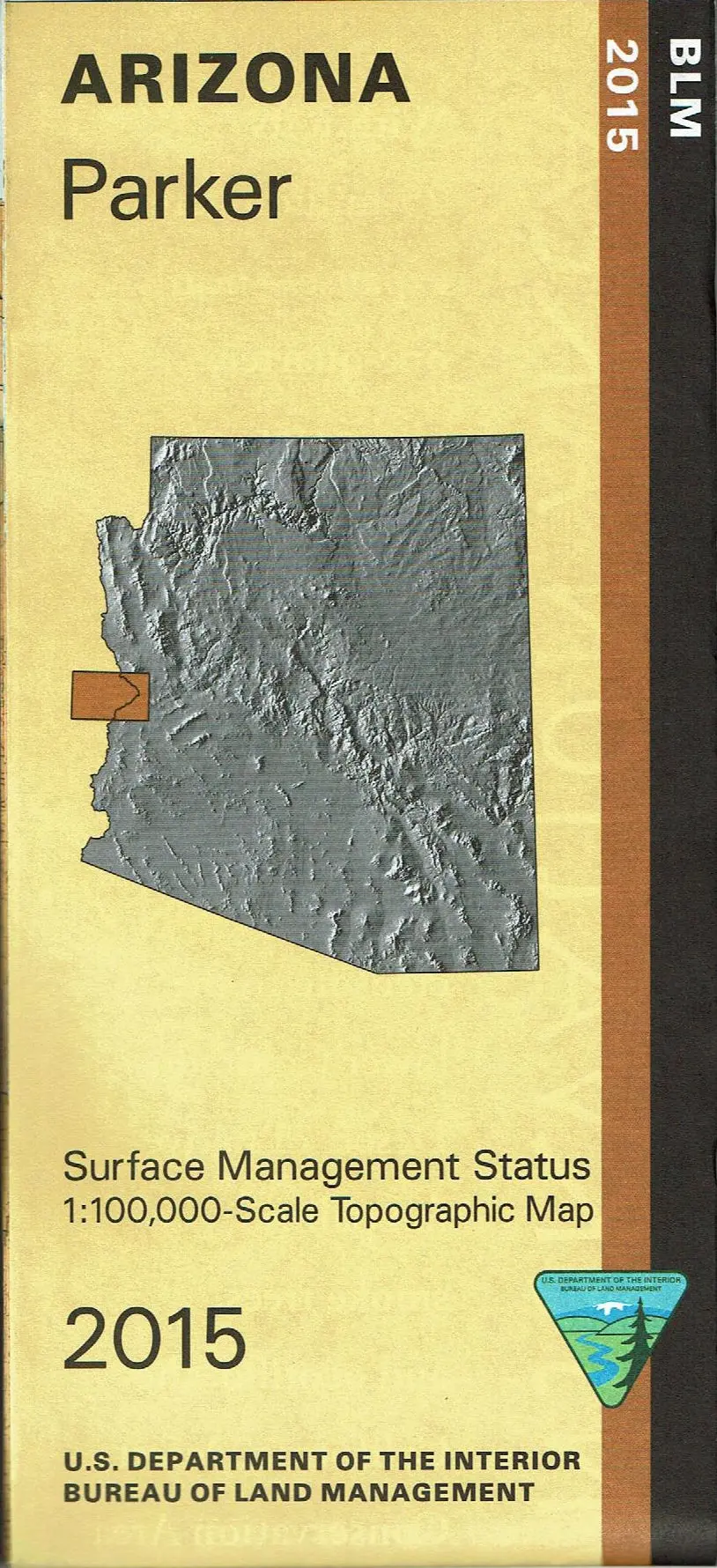 Parker Surface Management Status 1:100,000-Scale Topographic Map (Arizona 60×30-Minute Quadrangle) 1