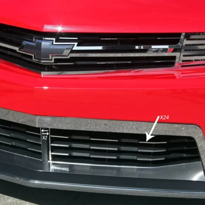 2012+ Zl1 Camaro - Front Lower Grille Trim Kit - Polished Stainless Steel - 26Pc. 1
