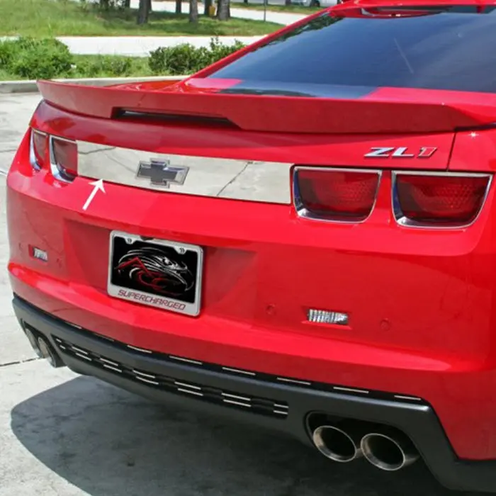 2010-2013 Camaro - Trunk Lid Plate - Polished Stainless Steel 1