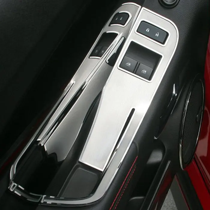 Camaro - Door Handle Pull - Switch Deluxe Trim Plate - Brushed With Polished Trim Ring - 2Pc Kit 1