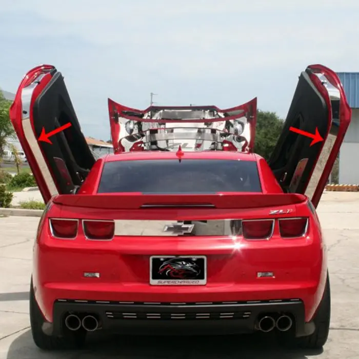 Camaro - Lambo Door Trim Kit - Polished Stainless Steel 1