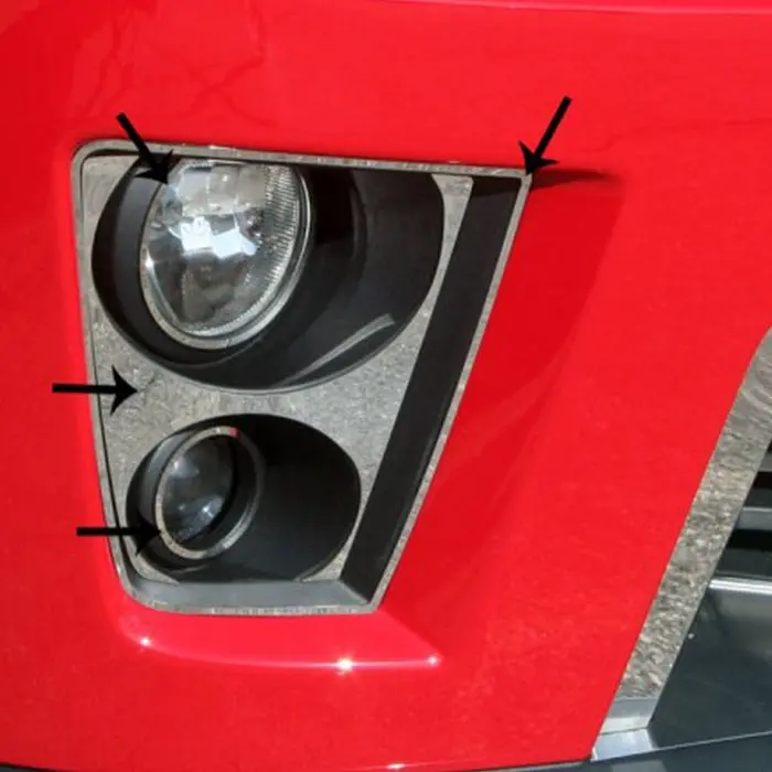 2012-2013 Camaro Zl1 Fog Light Trim - Polished Stainless Steel : 8Pc Kit 1