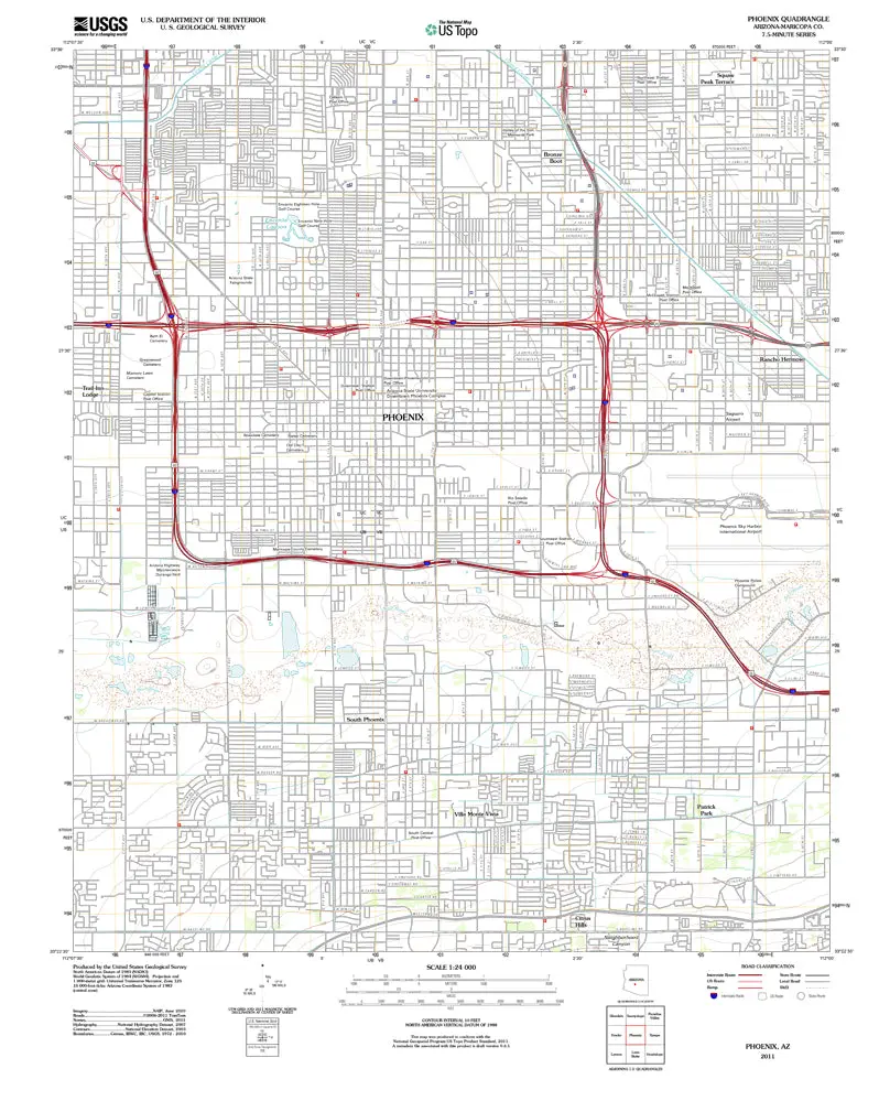 Phoenix, Arizona 2011 (Us Topo 7.5'×7.5' Topographic Quadrangle) 1