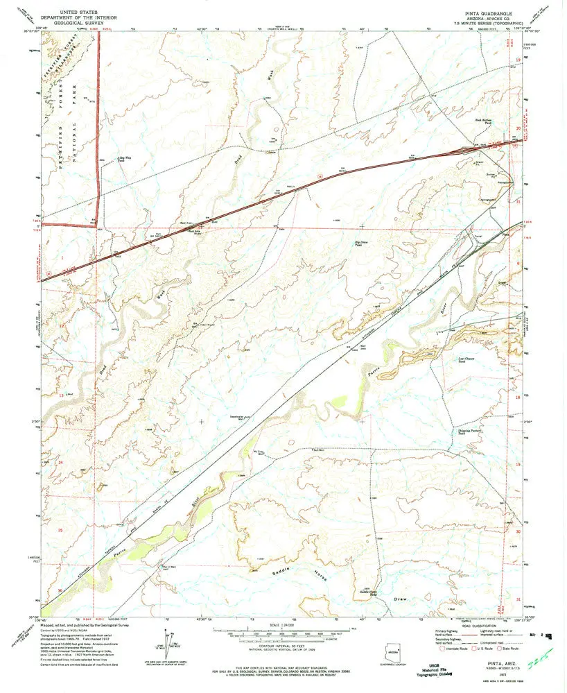 Pinta, Arizona 7.5' [Map] United Stated Geological Survey 1