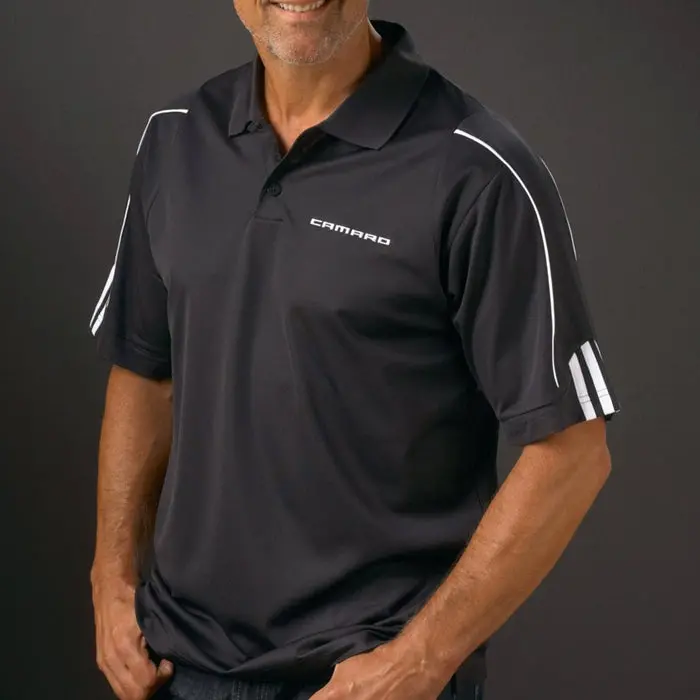 Camaro Adidas Striped Cuff Polo - Black 1