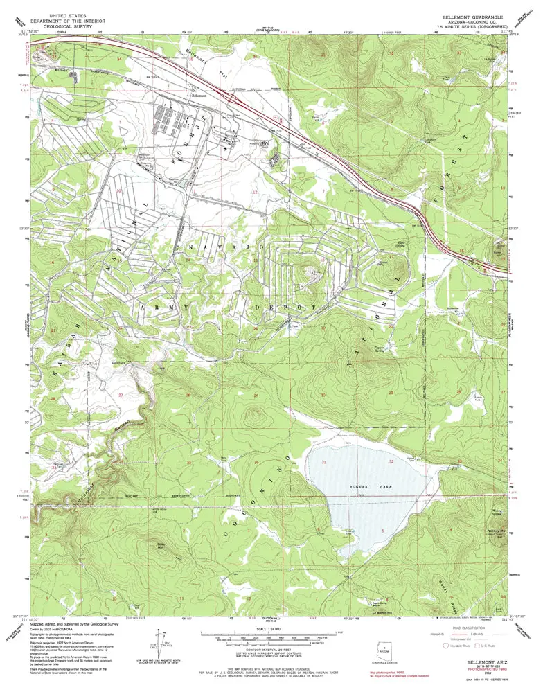 Bellemont, Azê7.5' 1963 Pi 1980 [Map] United States Geological Survey 1
