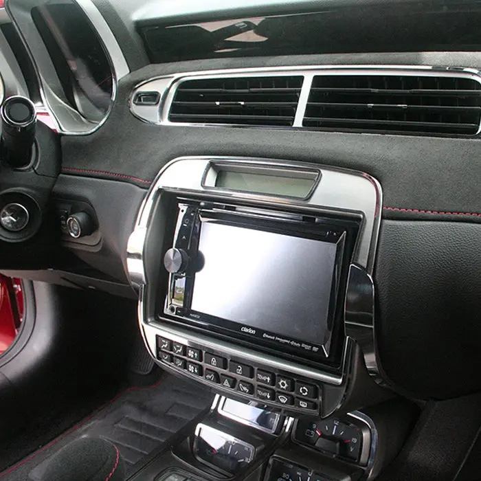 2010-2015 Camaro - After-Market Radio Trim Plate - Brushed-Polished - Coupe And Convertible 1