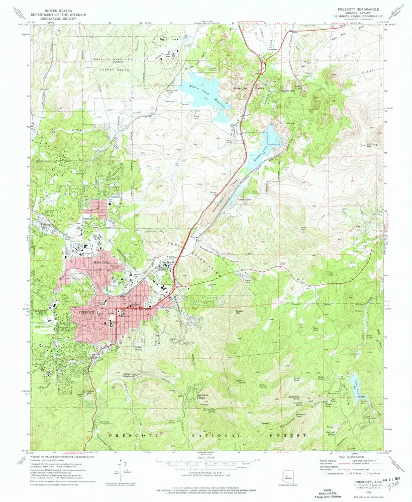 Prescott, Azê7.5' 1973 [Map] United States Geological Survey 1