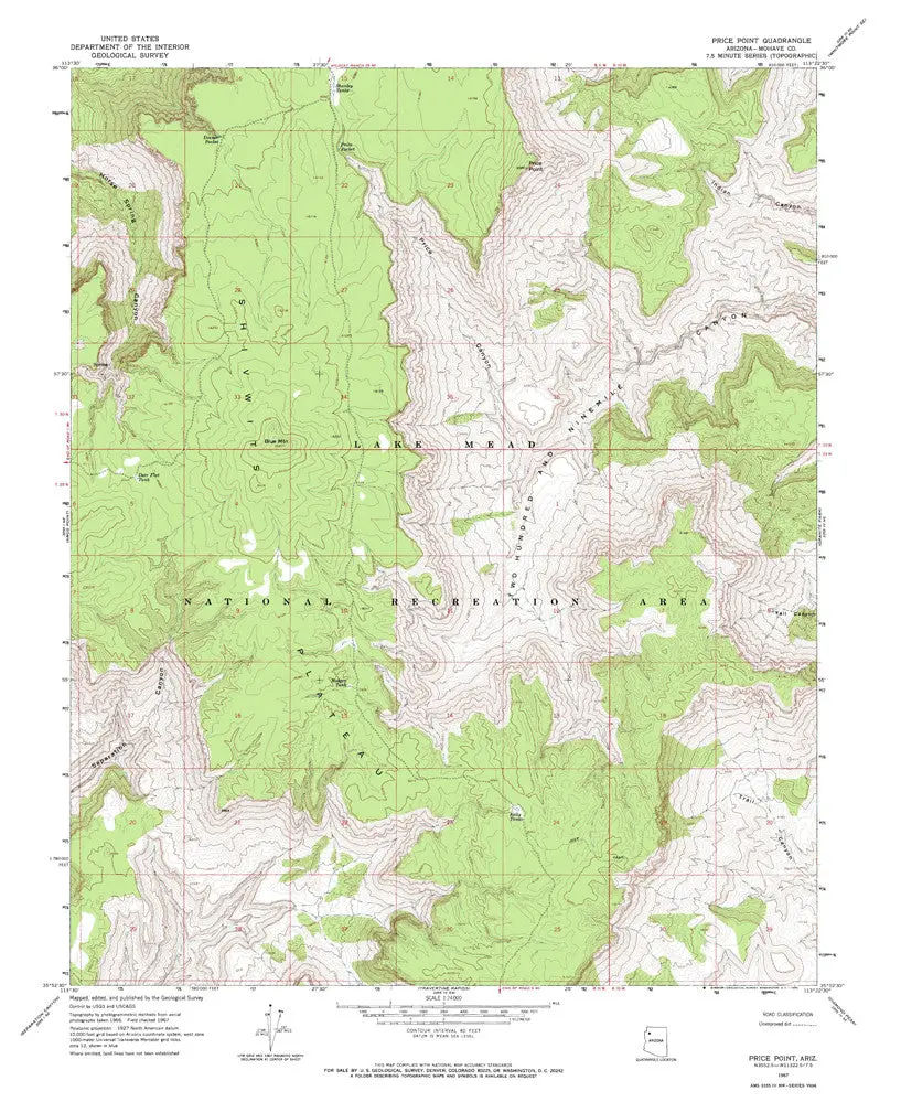 Price Point, Arizona 7.5' [Map] United Stated Geological Survey 1