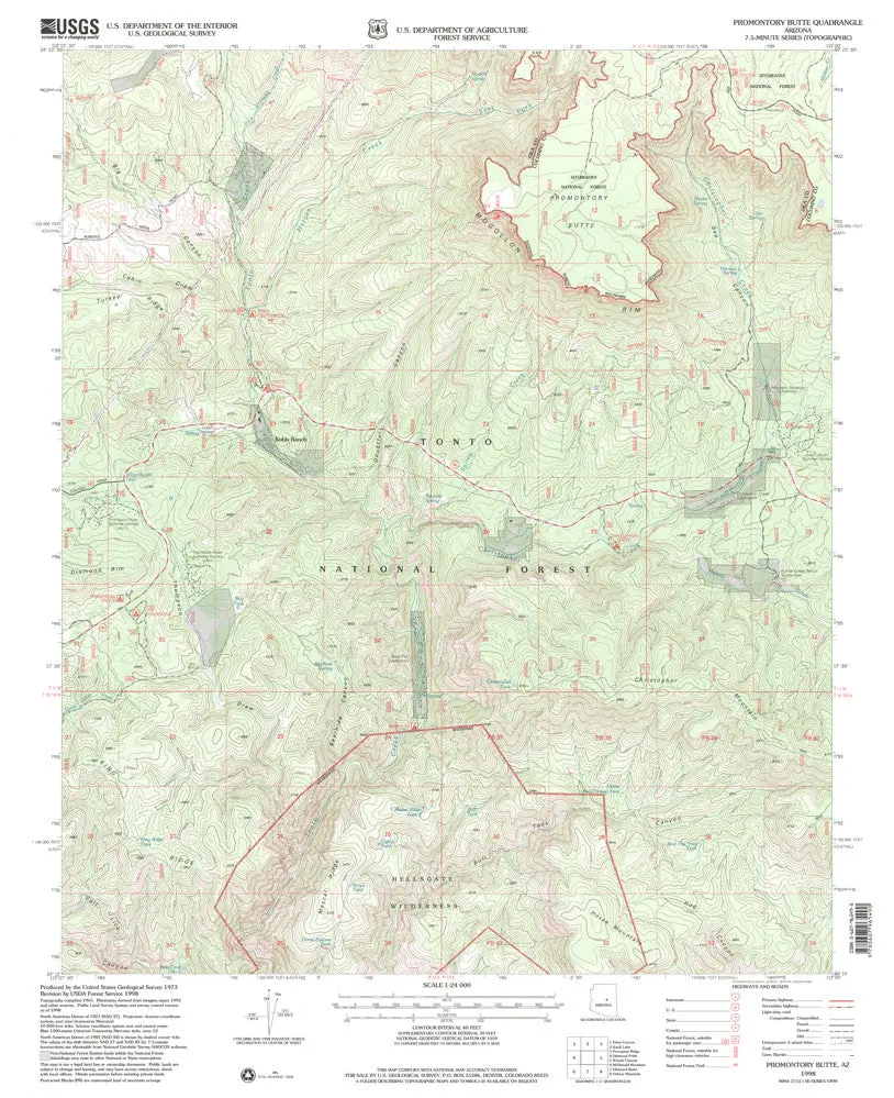 Promontory Butte, Arizona [Map] U.S. Geological Survey 1