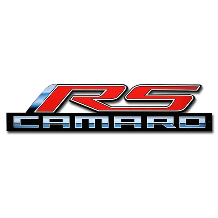 Rs Camaro Metal Sign - 34" X 8" 1
