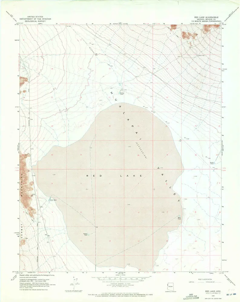 Red Lake, Arizona 7.5' [Map] United Stated Geological Survey 1