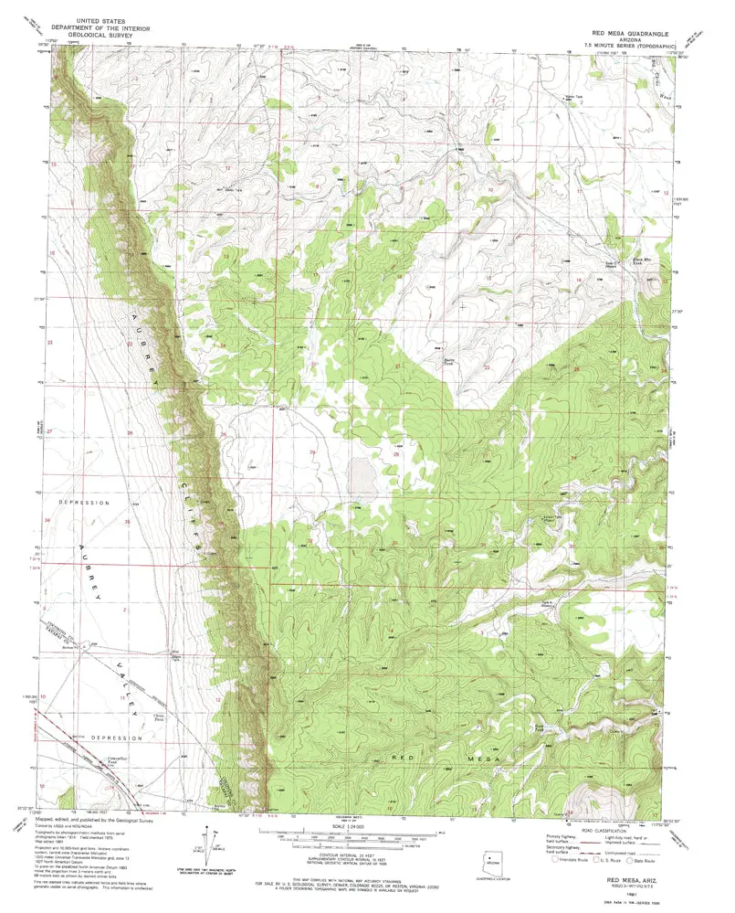 Red Mesa 7.5' Az 1981 [Map] United States Geological Survey 1