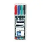 Staedtler® Lumocolor Fine Tip Overhead Projection Marker, Four-Color Set 1