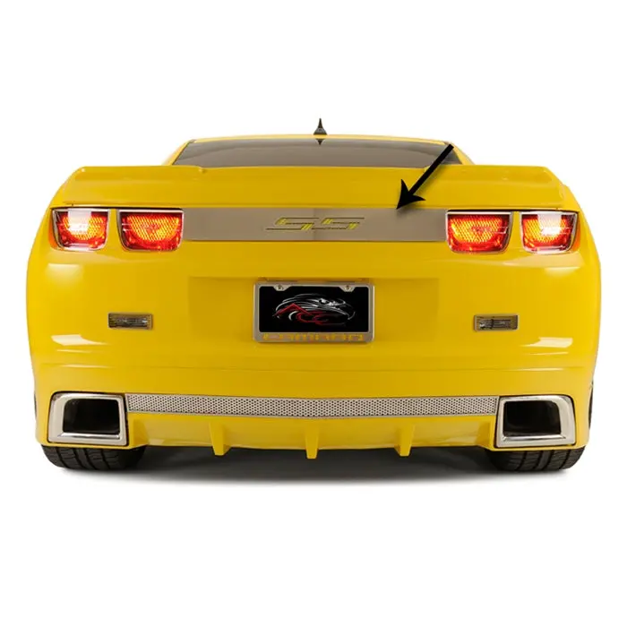 2010-2013 Camaro Trunk Lid Plate W-"Ss" Carbon Fiber Inlay(Brushed) 1