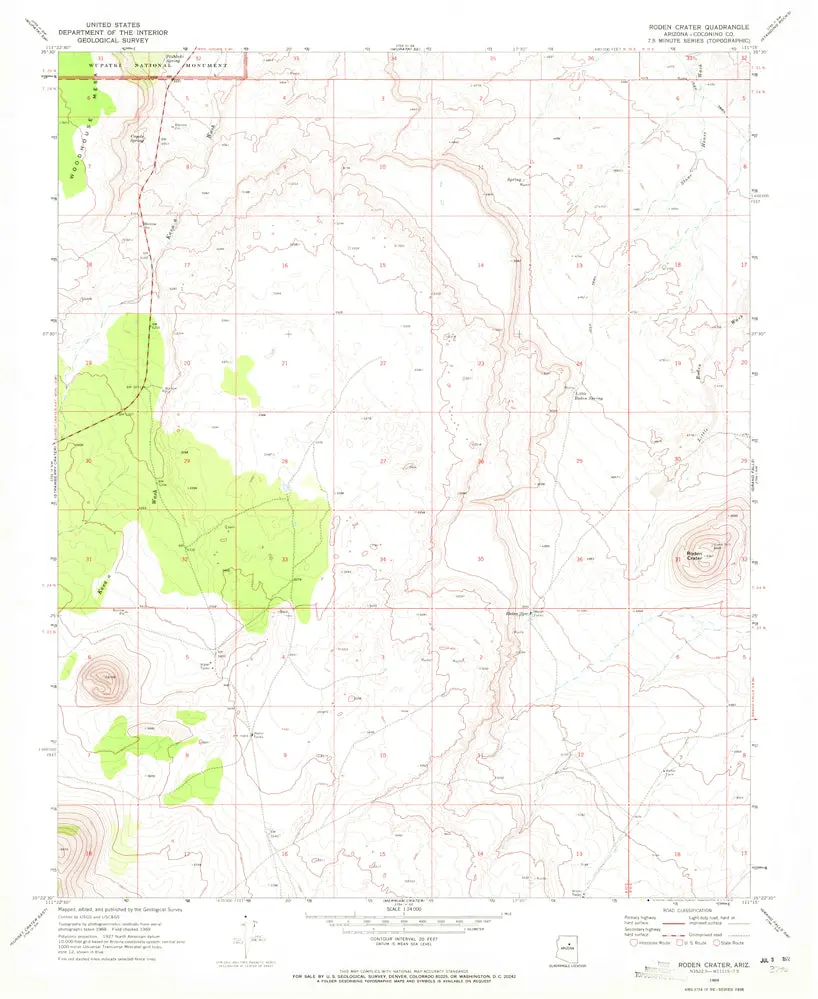 Roden Crater, Arizona [Map] United Stated Geological Survey 1