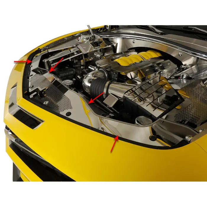 2010-2013 Camaro Header Plate Perforated Full Size Includes Zl1 1