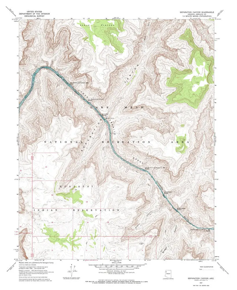 Separation Canyon, Arizona 7.5' [Map] United Stated Geological Survey 1