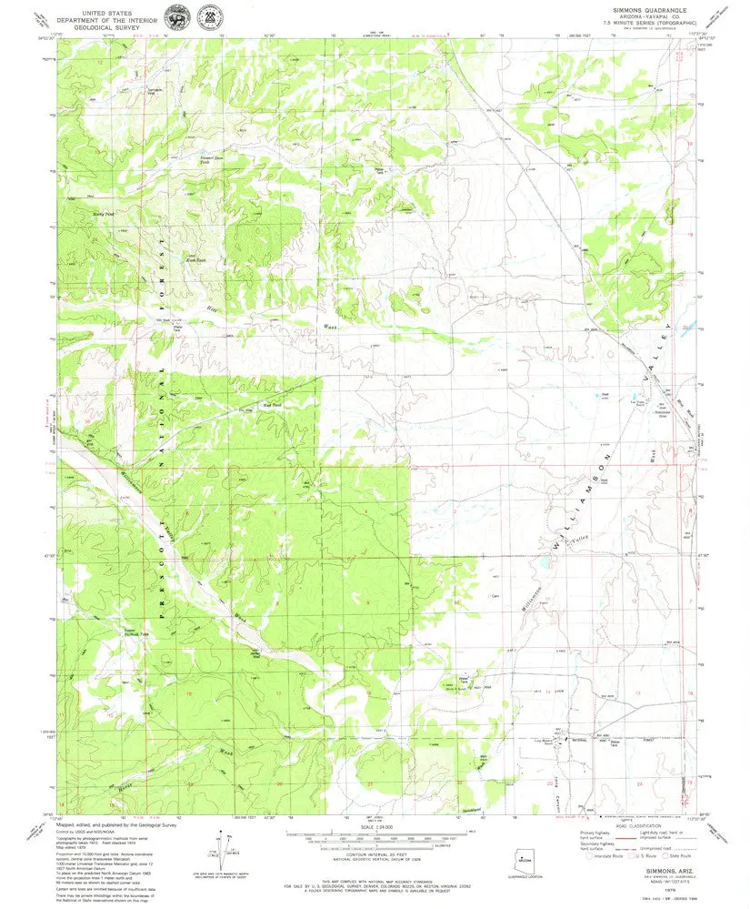Simmons 7.5' Arizona [Map] United Stated Geological Survey 1
