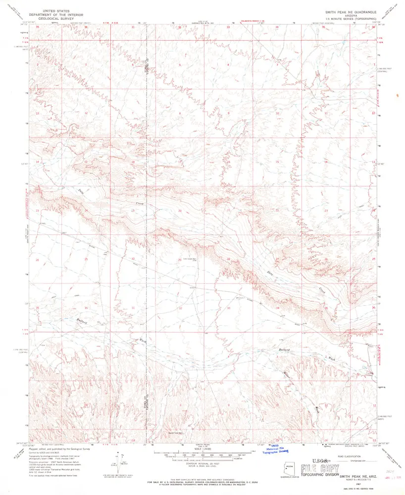 Smith Peak Ne, Arizona [Map] United Stated Geological Survey 1