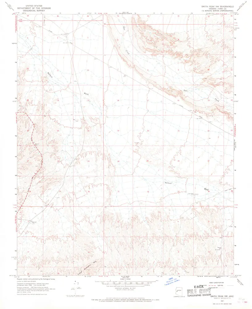 Smith Peak Nw, Arizona (7.5'×7.5' Topographic Quadrangle) 1