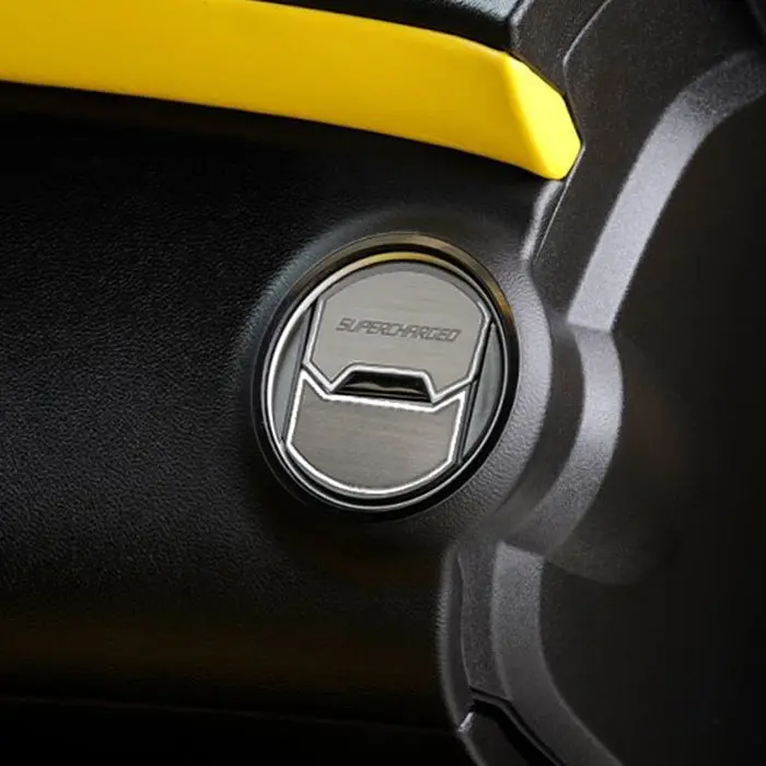 2010-2013 Camaro - A-C Vent Duct Covers Deluxe "Supercharged" 8Pc - Brushed-Polished 1