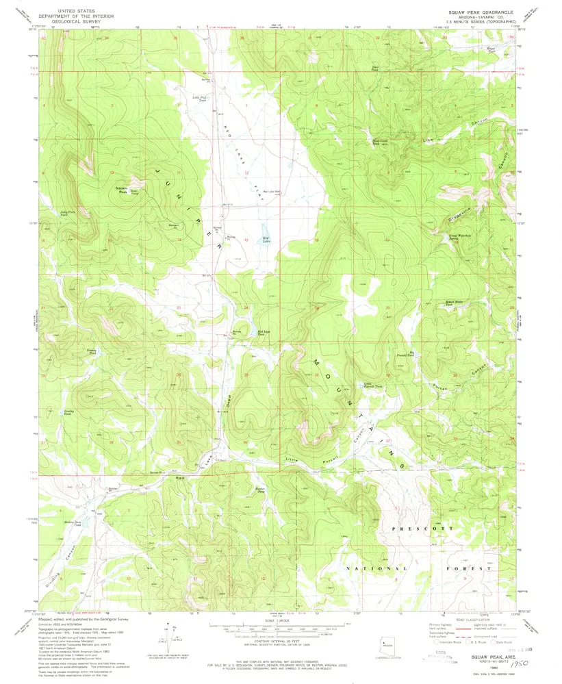Squaw Peak, Arizona 1980 (7.5'×7.5' Topographic Quadrangle) 1