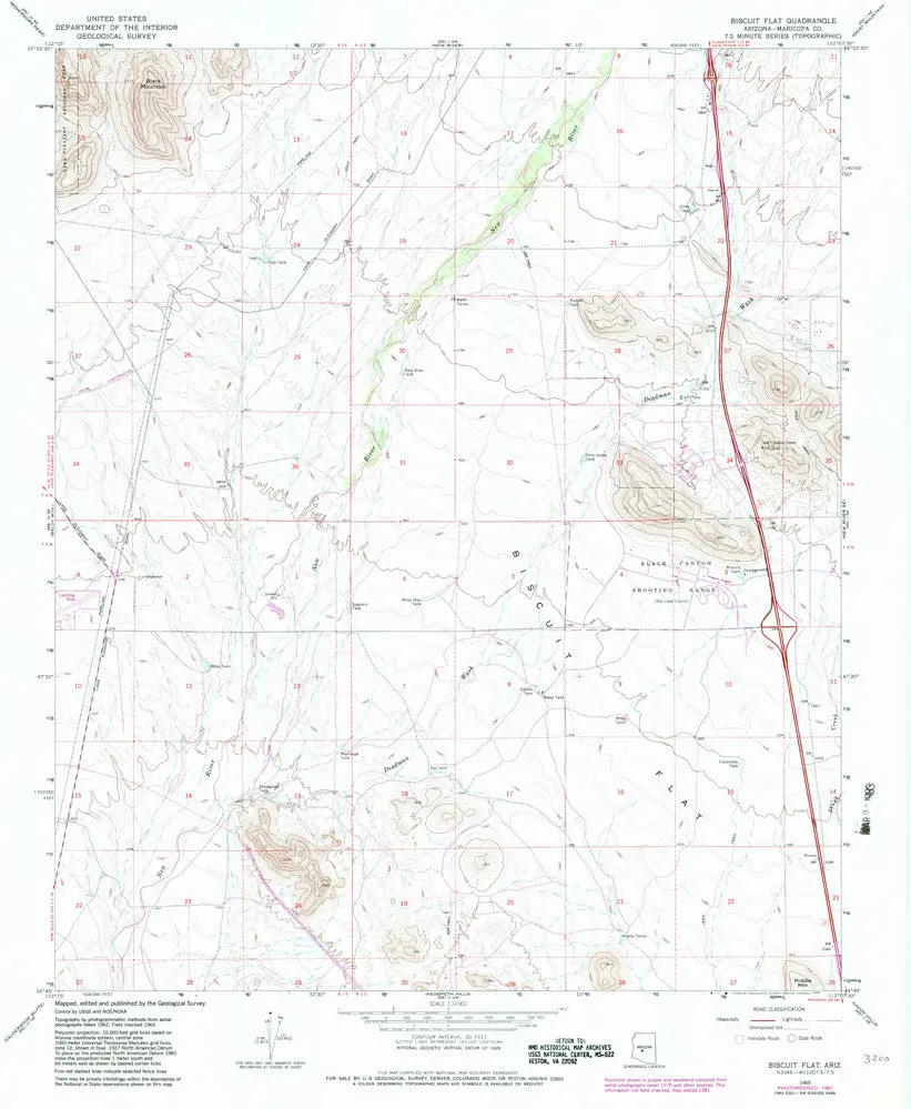 Biscuit Flat 7.5' Az 1965 Pr 1981 [Map] United States Geological Survey 1
