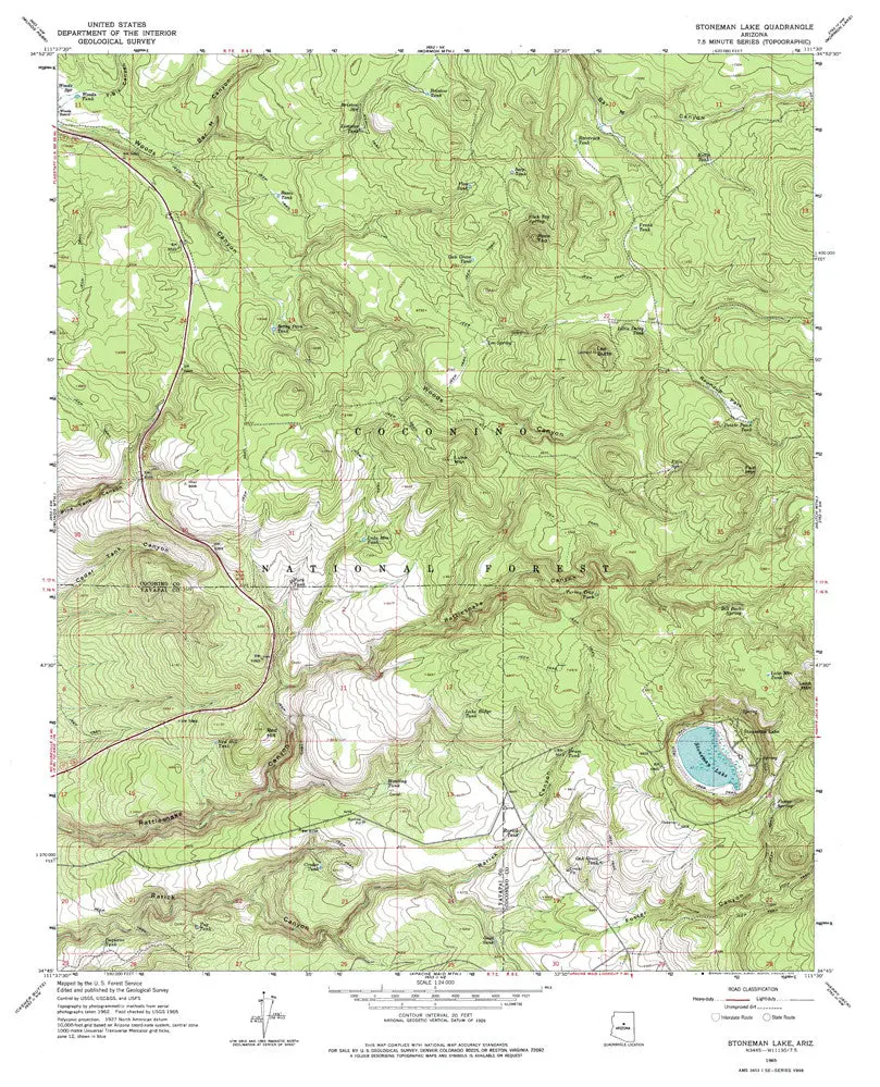 Stoneman Lake, Arizona 7.5' [Map] U.S. Geological Survey 1