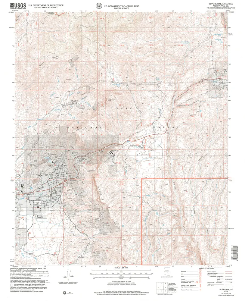 Superior, Arizona 2004 (7.5'×7.5' Topographic Quadrangle) 1