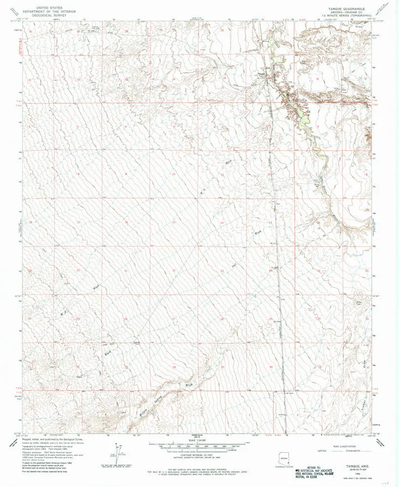 Tanque, Arizona [Map] United Stated Geological Survey 1