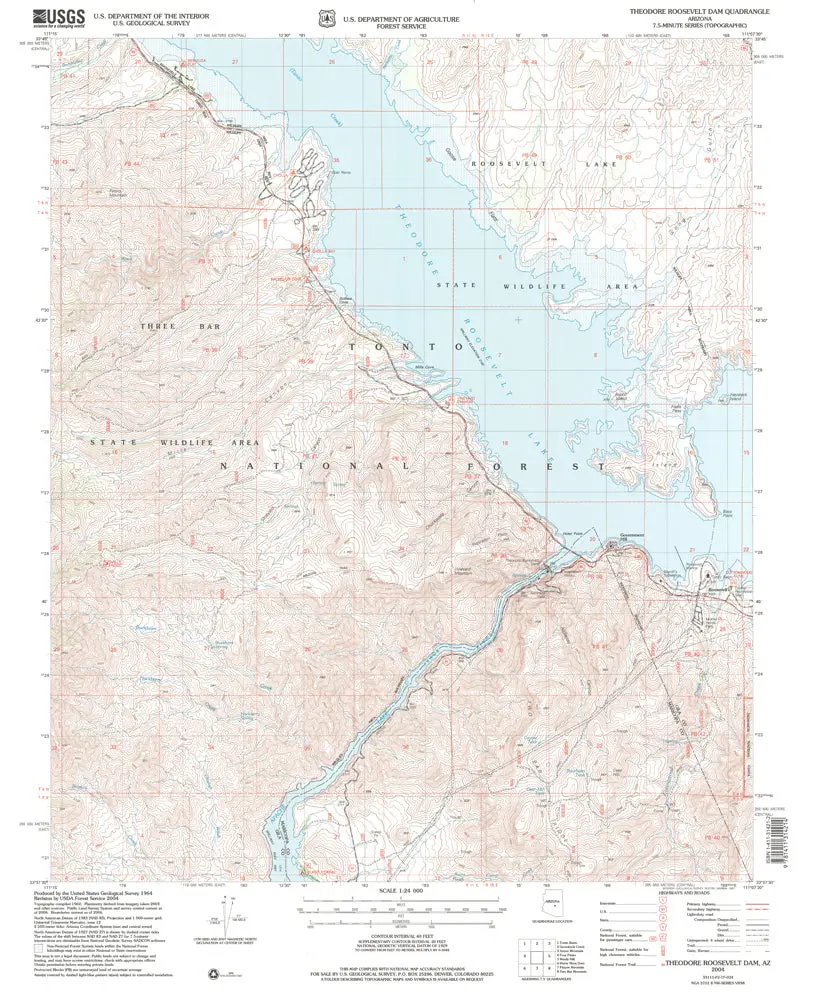 Theodore Roosevelt Dam, Azê7.5' 2004 [Map] United States Geological Survey 1