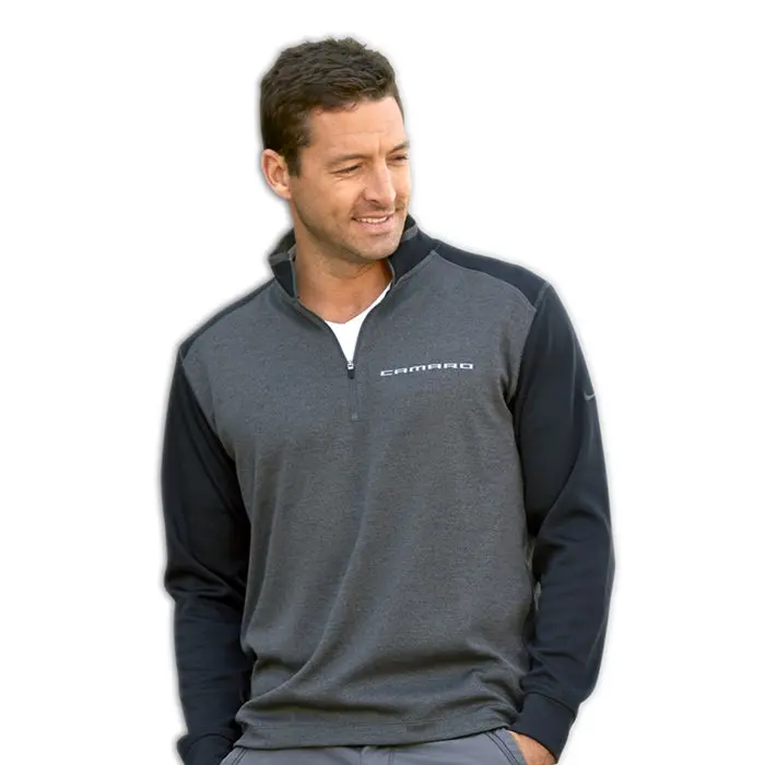 Nike Quarter Zip Pullover - Heather Gray : Black 1