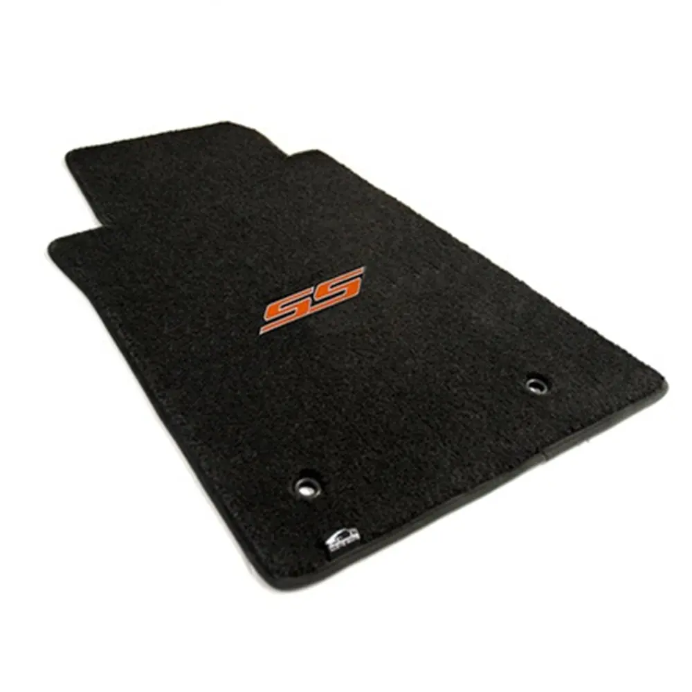 Camaro Ss Floor Mats 2 Pc. Set (Orange Logo) 1
