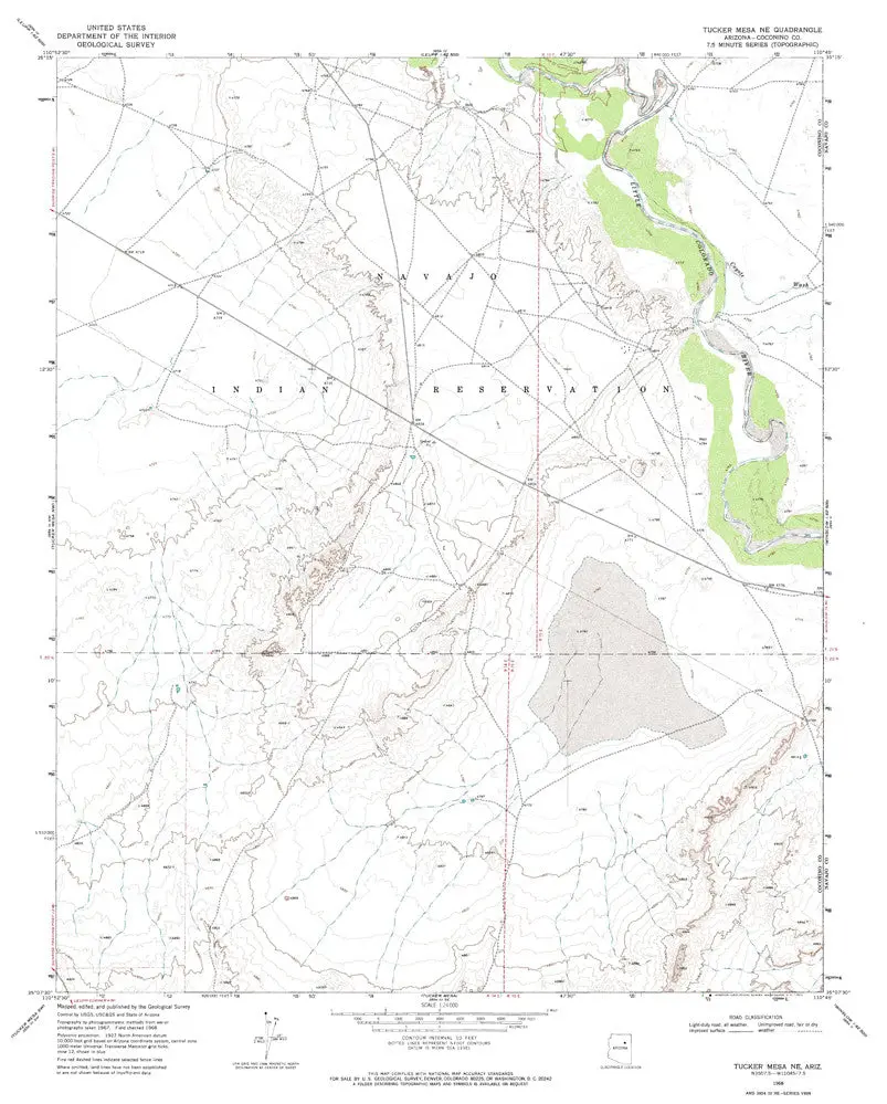 Tucker Mesa Ne, Arizona 7.5' [Map] United Stated Geological Survey 1