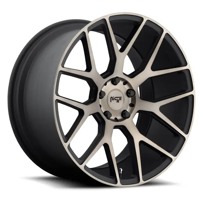 Niche Intake Camaro Wheels - Black-Machined W-Dark Tint 1
