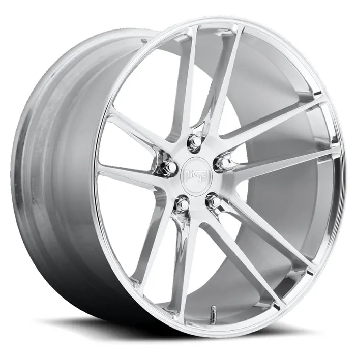 Niche Enyo T76 Camaro Wheels Hi-Luster Polished W-Brushed Face 1