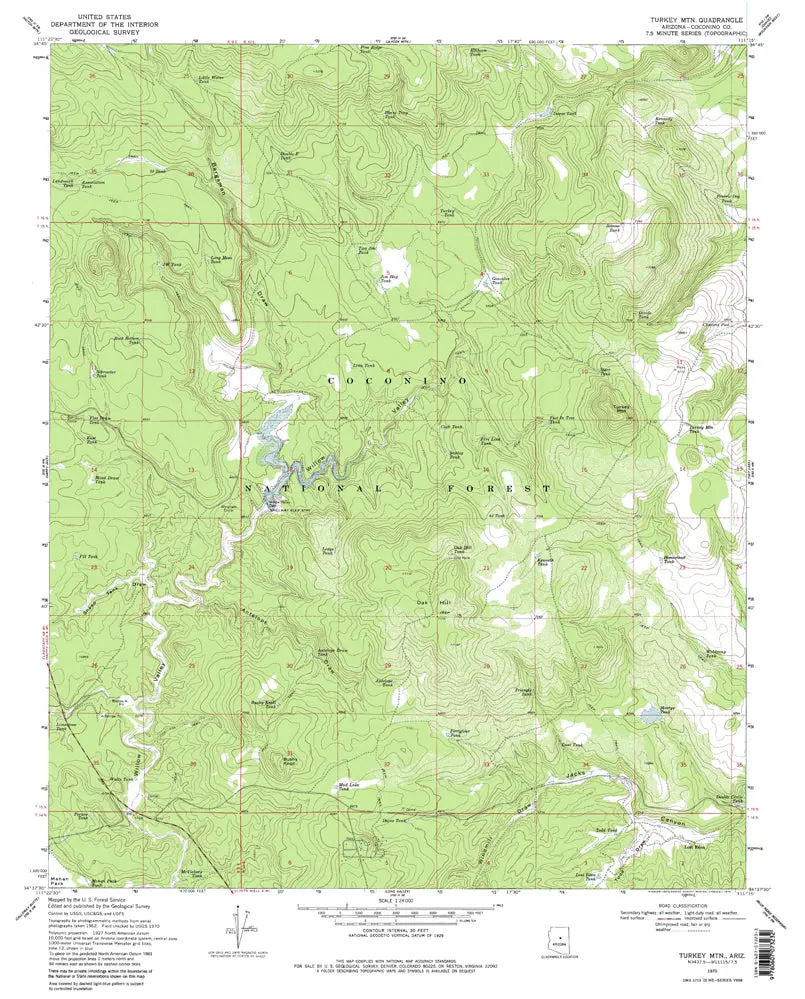 Turkey Mountain, Arizona (7.5'×7.5' Topographic Quadrangle) 1