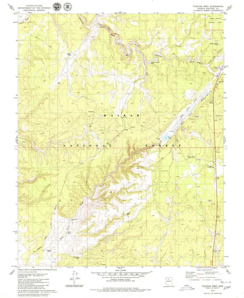 Tusayan West 7.5' Az 1979 Map United States Geological Survey 1