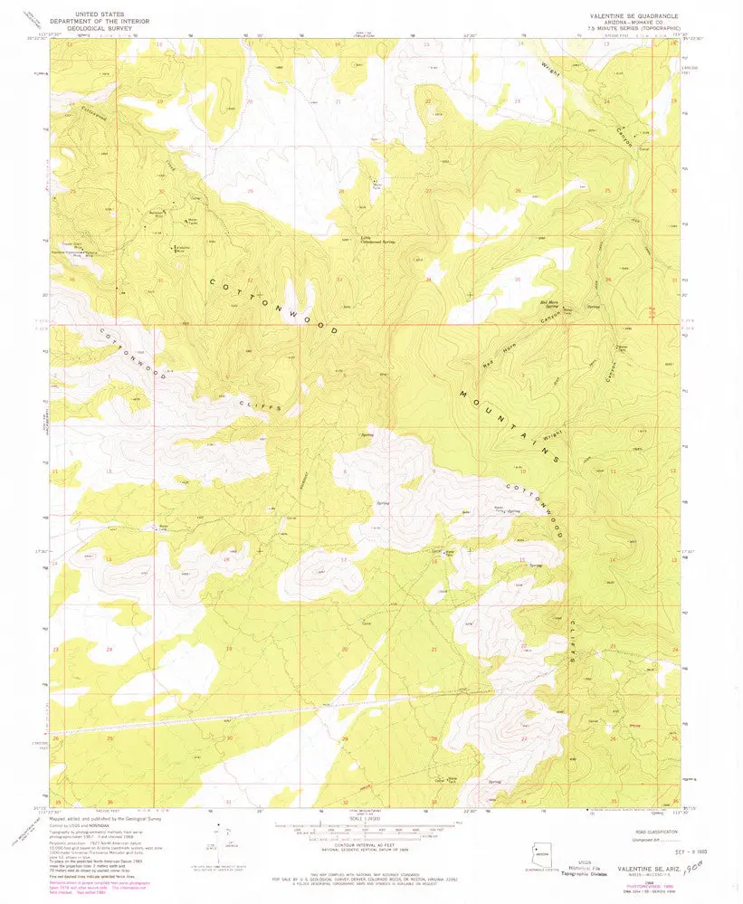 Valentine Se, Arizona [Map] United Stated Geological Survey 1