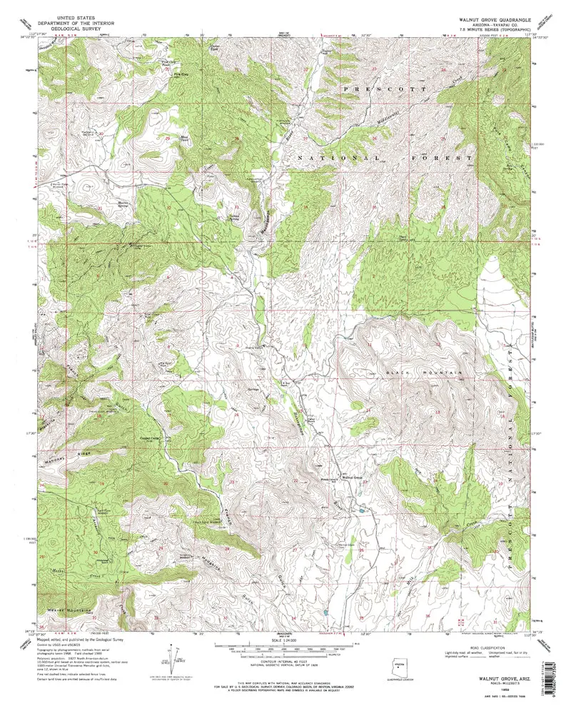 Walnut Grove, Az 7.5' 1969 [Map] United States Geological Survey 1