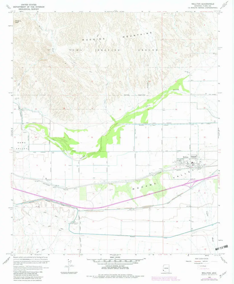Wellton, Arizona 7.5' [Map] United Stated Geological Survey 1