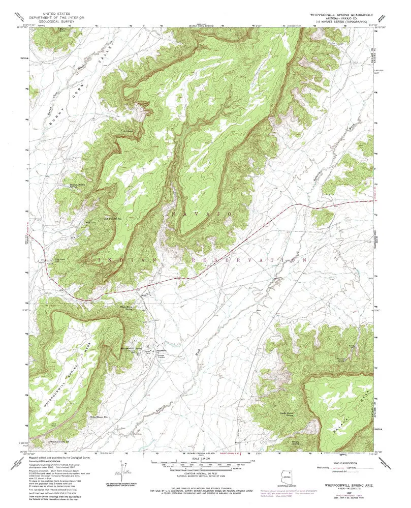 Whippoorwill Spring, Arizona 7.5' [Map] United Stated Geological Survey 1