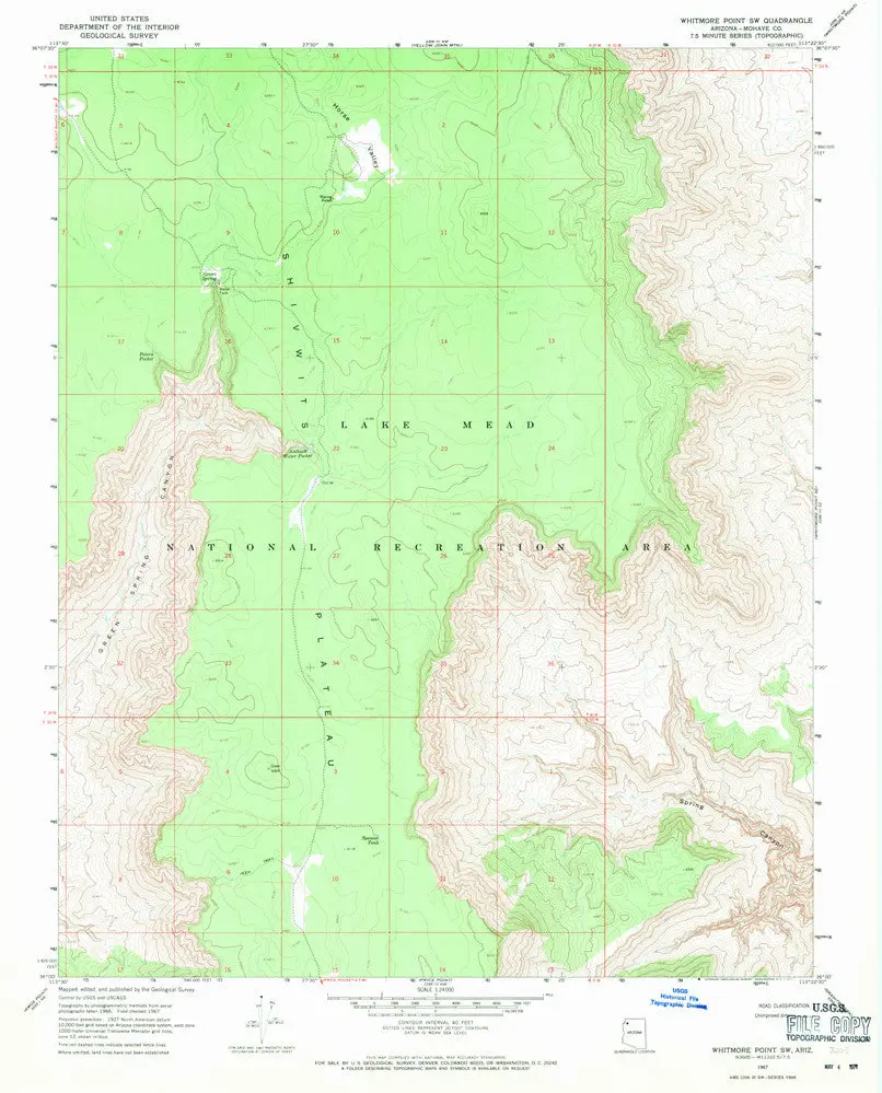 Whitmore Point Sw, Arizona 7.5' [Map] United Stated Geological Survey 1
