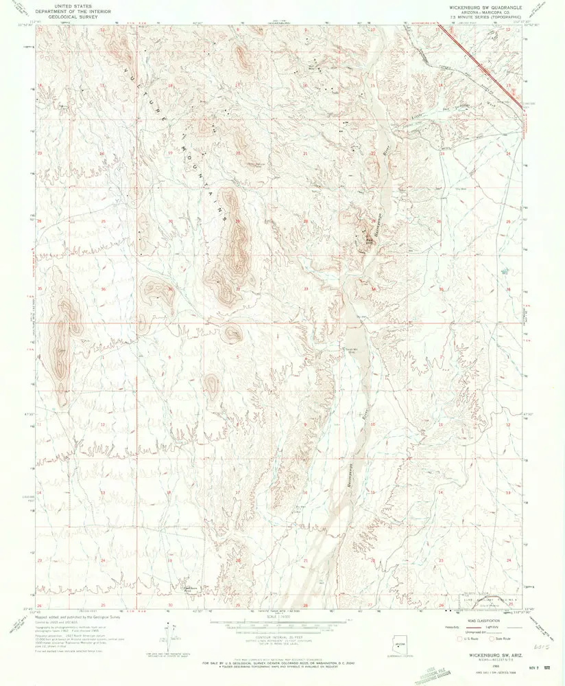Wickenburg Southwest, Arizona 1965 (7.5'×7.5' Topographic Quadrangle) 1