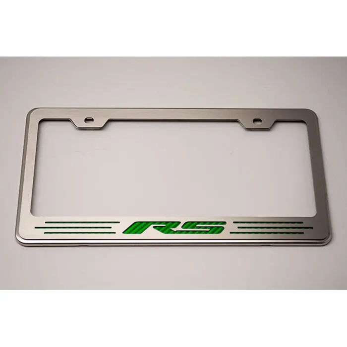 Camaro Rs Tag-License Plate Frame : Stainless Steel & Carbon Fiber 1