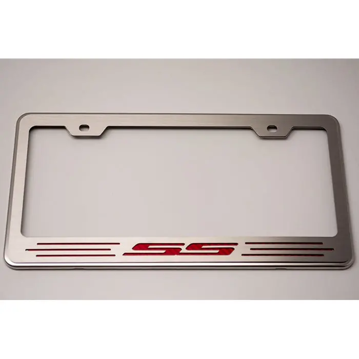 Camaro Ss Tag-License Frame- Stainless Steel & Carbon Fiber 1